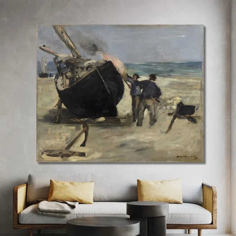 Tarring The Boat Édouard Manet