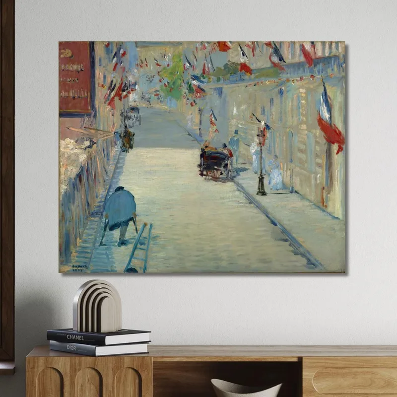La Calle Mosnier Con Sus Banderas Édouard Manet