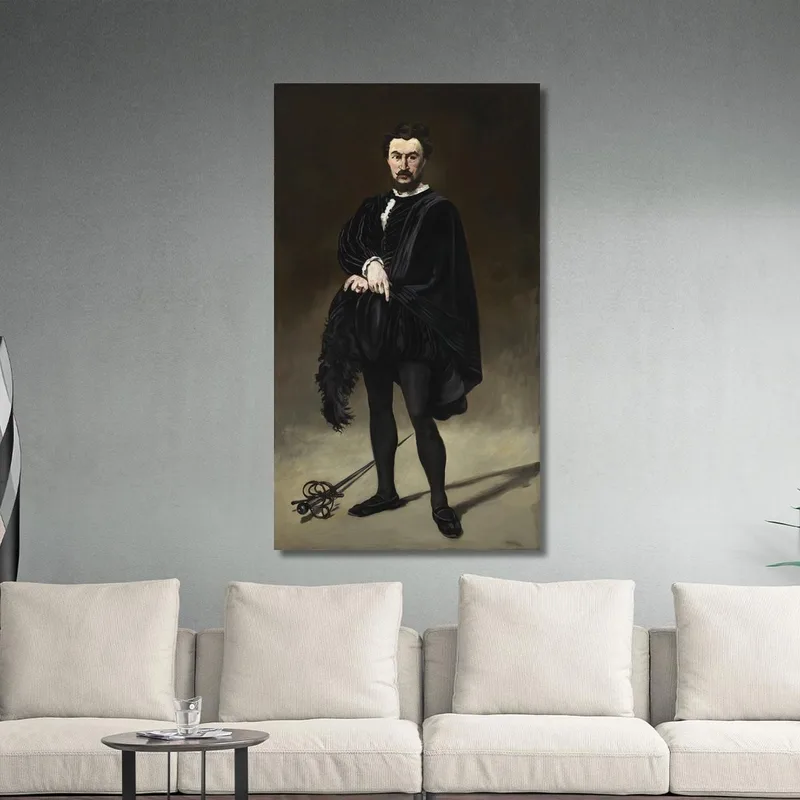El Actor Trágico Rouvière Como Hamlet Édouard Manet