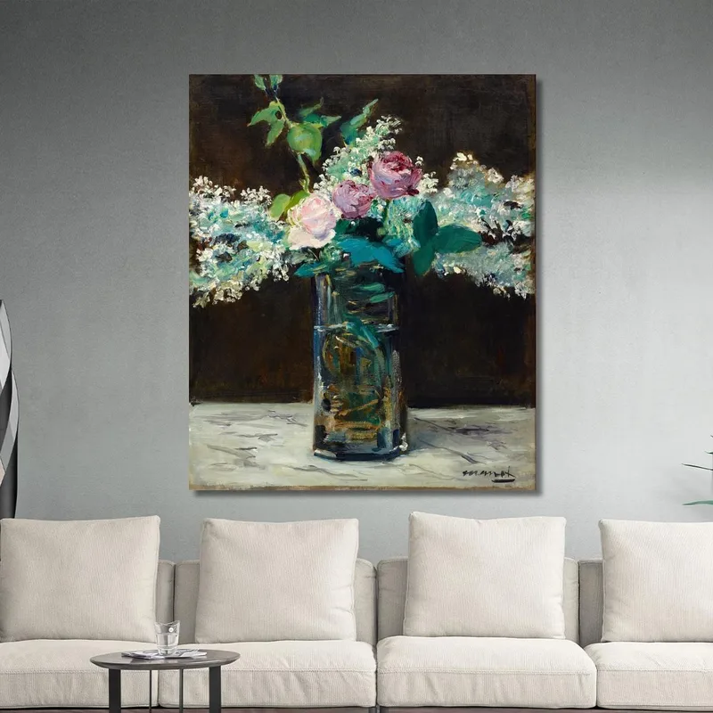 Vase De Lilas Blancs Et Roses Édouard Manet