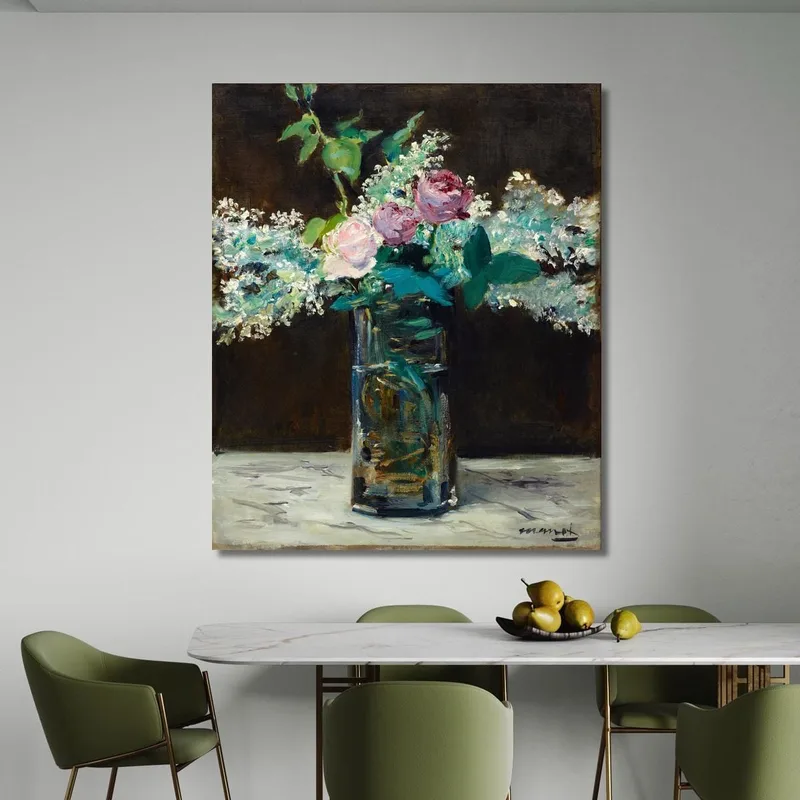 Vase De Lilas Blancs Et Roses Édouard Manet