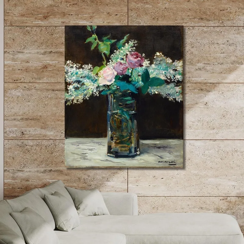 Vase De Lilas Blancs Et Roses Édouard Manet