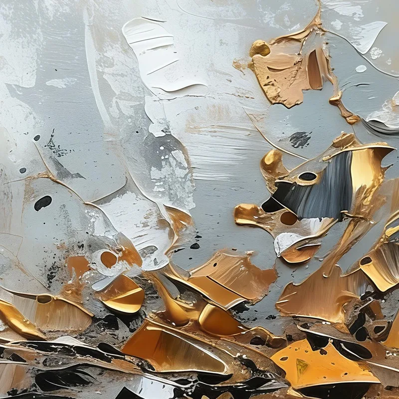 Canvas print golden abstract textured burst