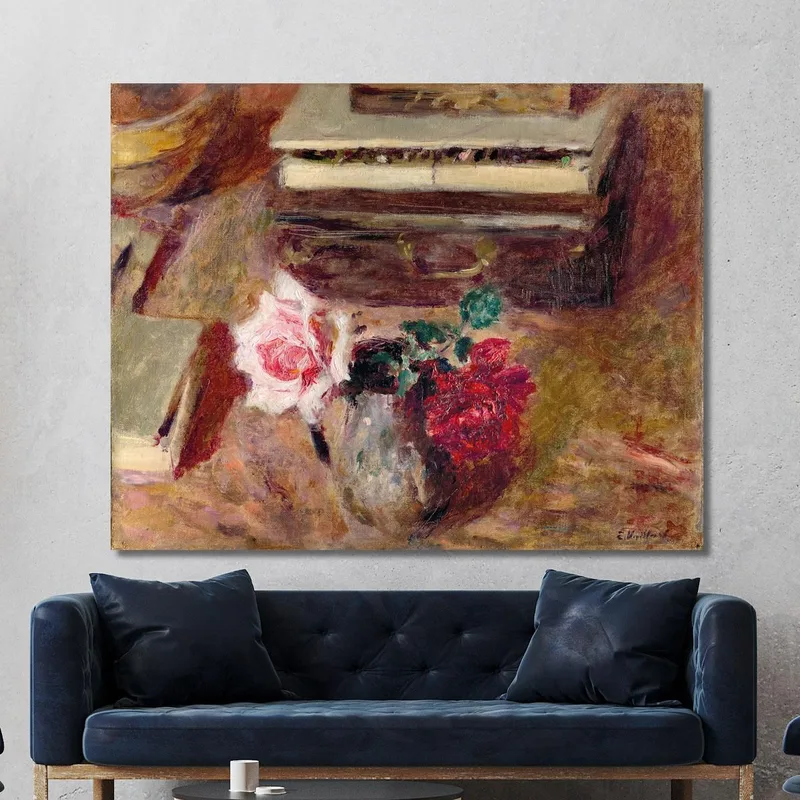 Las Dos Rosas Y La Caja De Pasteles Édouard Vuillard