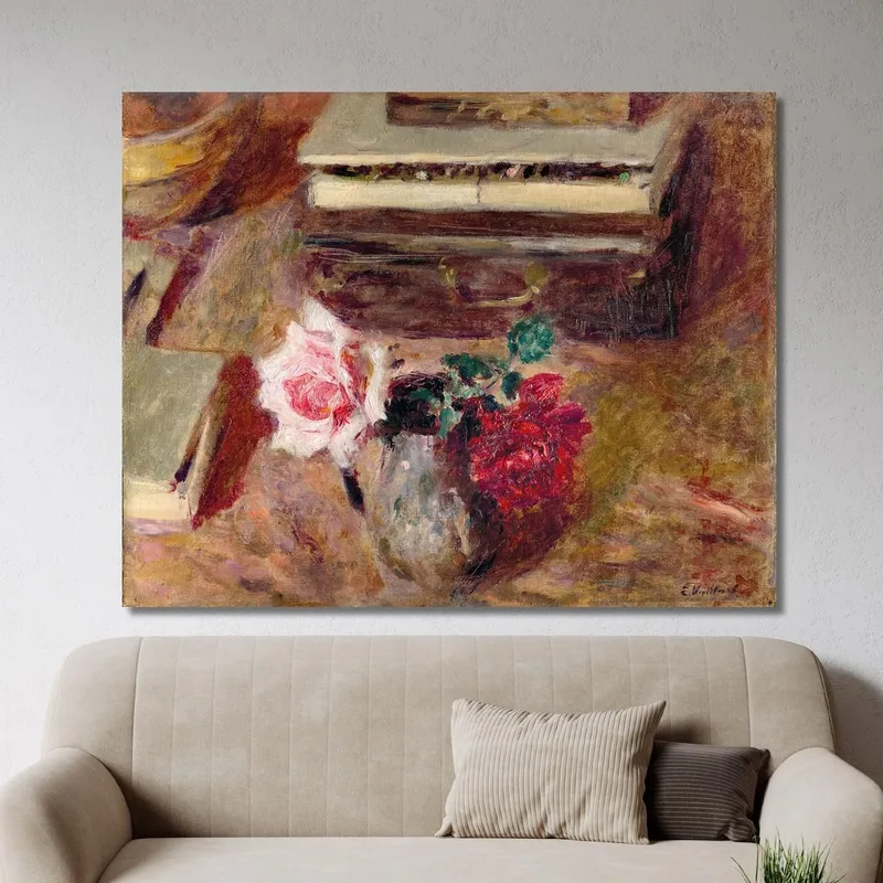 Las Dos Rosas Y La Caja De Pasteles Édouard Vuillard