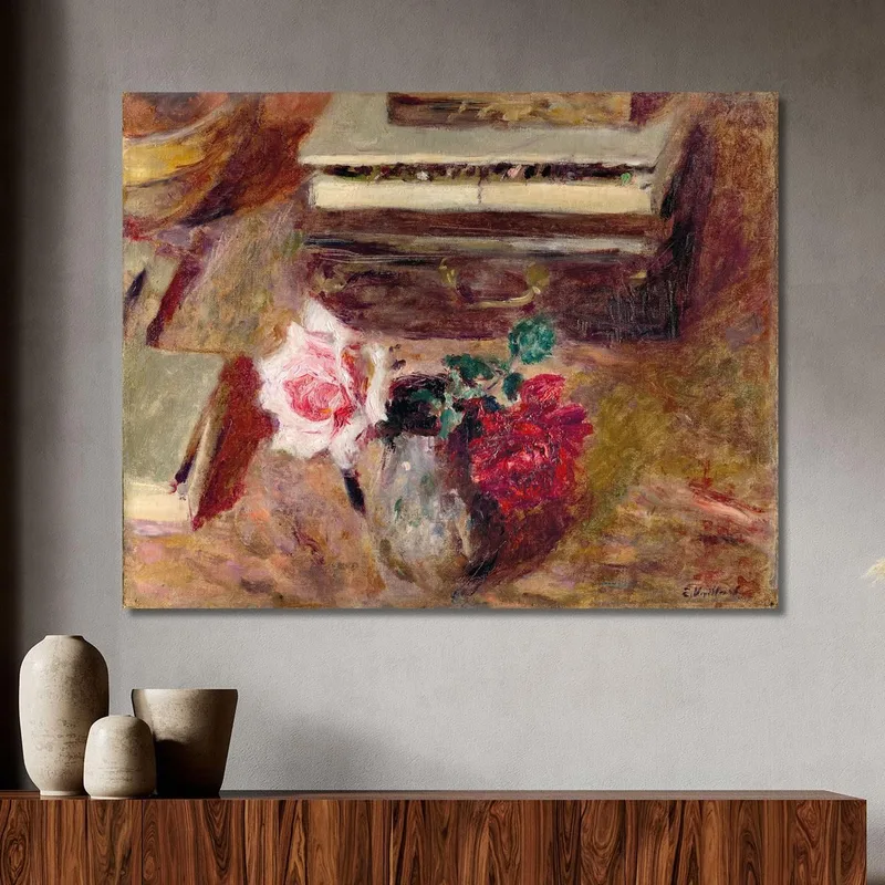 Las Dos Rosas Y La Caja De Pasteles Édouard Vuillard
