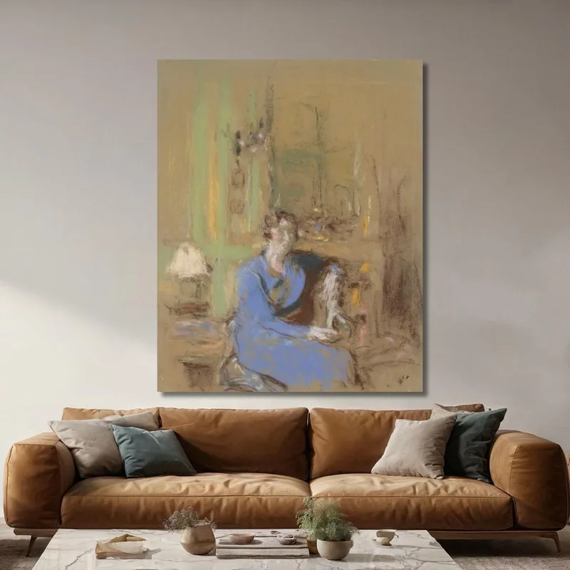 Madame Lucien Sauphar Assise Dans Son Salon Édouard Vuillard