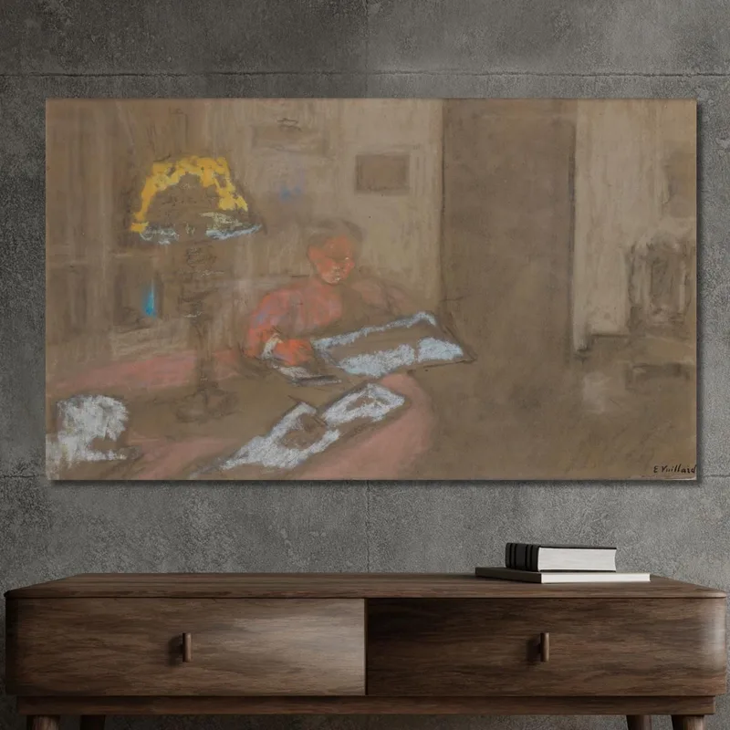Madame Vuillard Liest Die Zeitung Édouard Vuillard