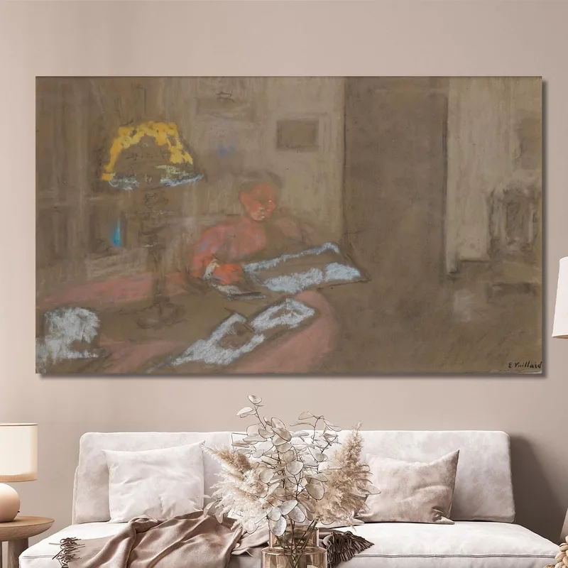 Madame Vuillard Liest Die Zeitung Édouard Vuillard