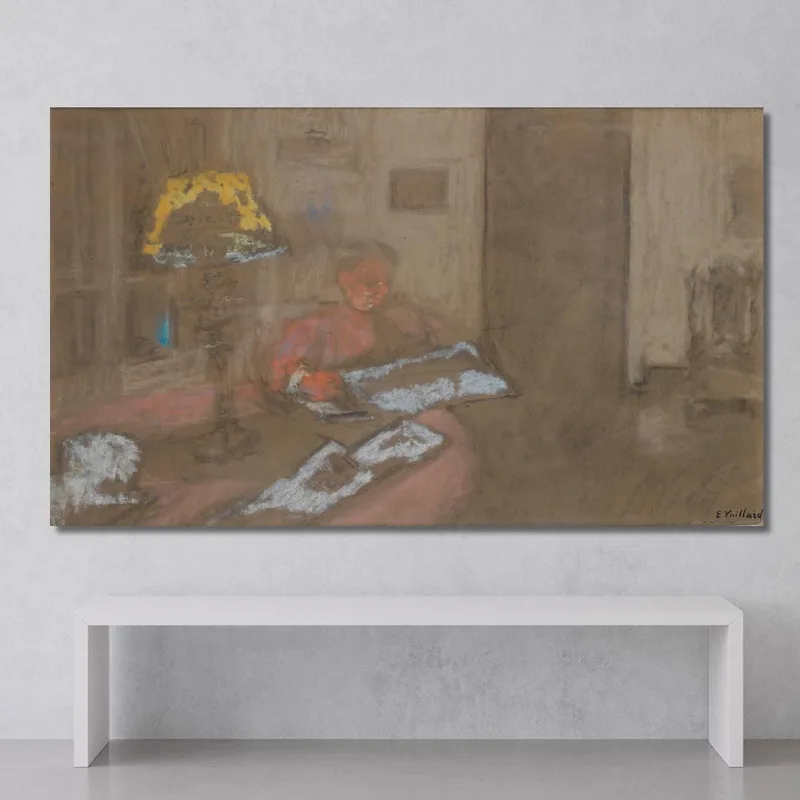 Madame Vuillard Liest Die Zeitung Édouard Vuillard