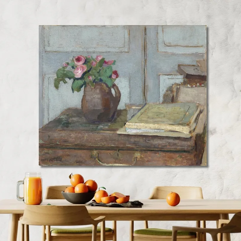 La Caja De Pinturas Del Artista Y Las Rosas Musgosas Édouard Vuillard