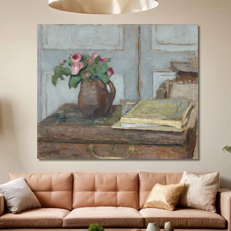 La Caja De Pinturas Del Artista Y Las Rosas Musgosas Édouard Vuillard