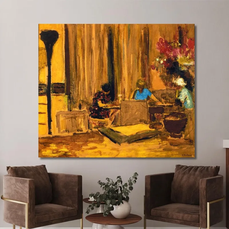 The Billiard Room At The Chateau At Clayes Édouard Vuillard