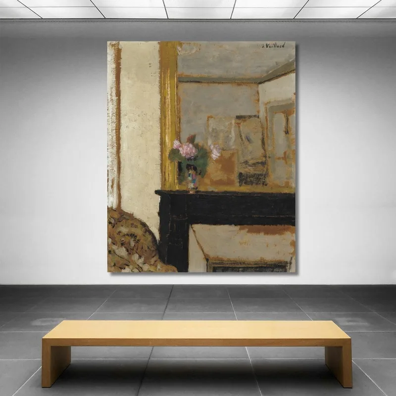 Vase De Fleurs Sur Une Cheminée Édouard Vuillard