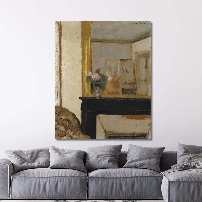Vase De Fleurs Sur Une Cheminée Édouard Vuillard