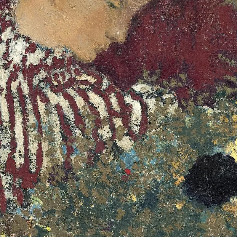 Frau In Einem Gestreiften Kleid Édouard Vuillard