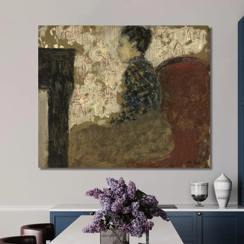 Frau Sitzt Am Kamin Édouard Vuillard
