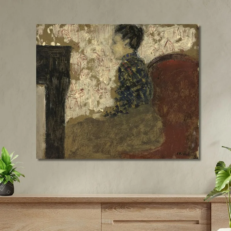 Frau Sitzt Am Kamin Édouard Vuillard