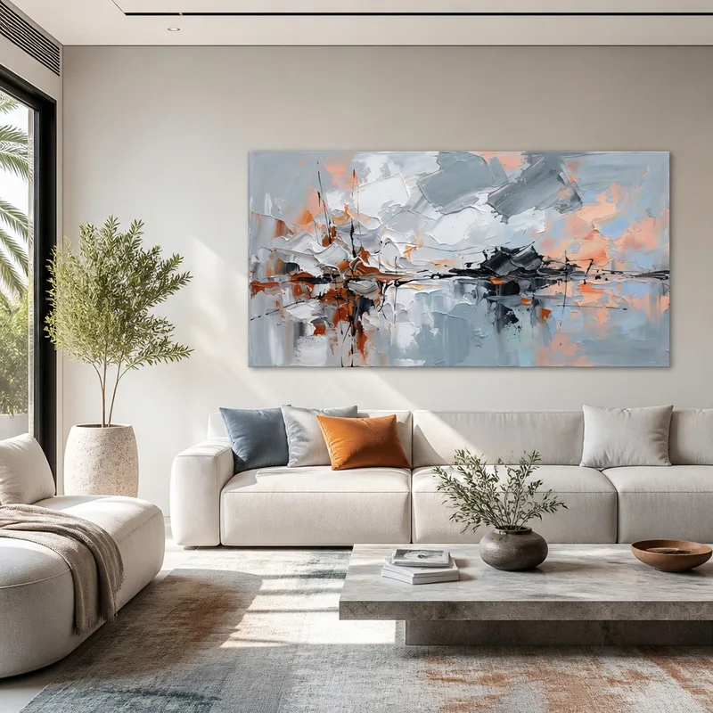 Canvas art print abstract coastal reflection