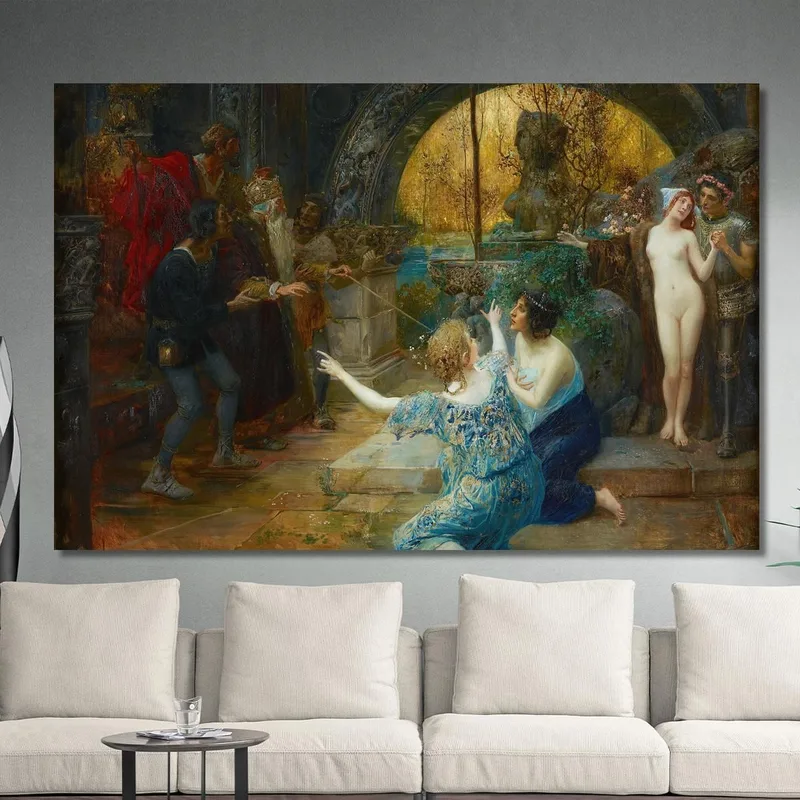 Fonte Della Giovinezza Eduard Veith quadro stampa su tela