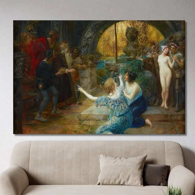 Fonte Della Giovinezza Eduard Veith quadro stampa su tela