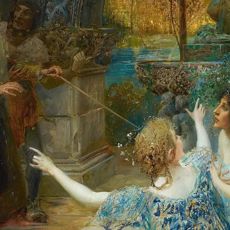 Fonte Della Giovinezza Eduard Veith quadro stampa su tela