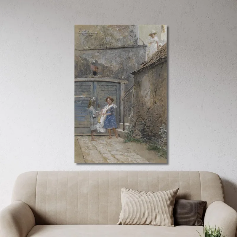 Villaggio Di Kahlenberg Eduard Veith quadro stampa su tela