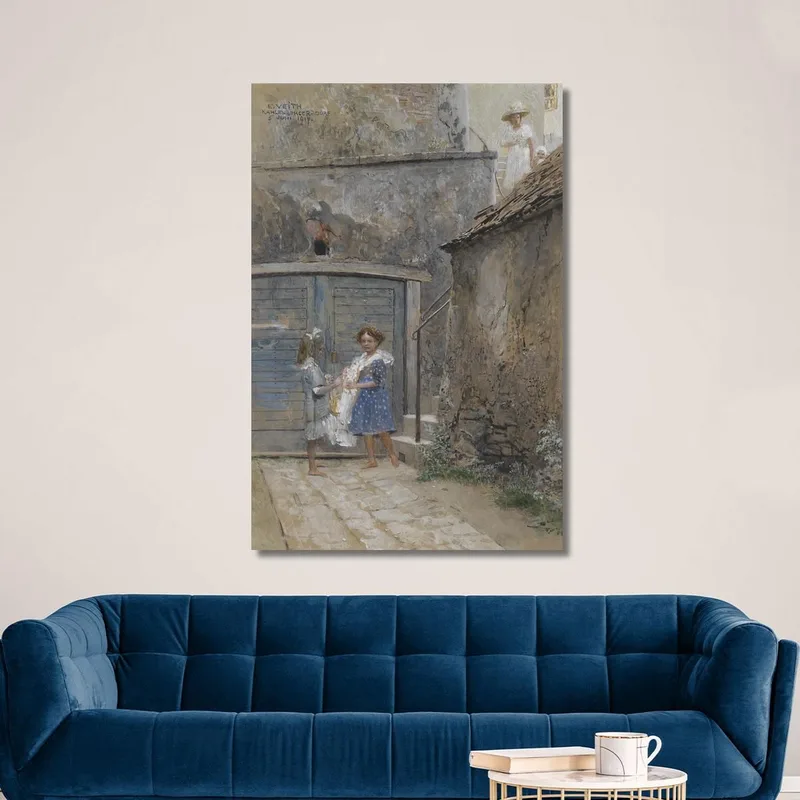Villaggio Di Kahlenberg Eduard Veith quadro stampa su tela