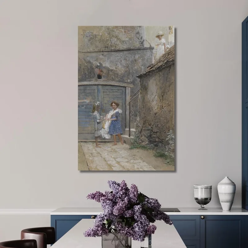 Villaggio Di Kahlenberg Eduard Veith quadro stampa su tela