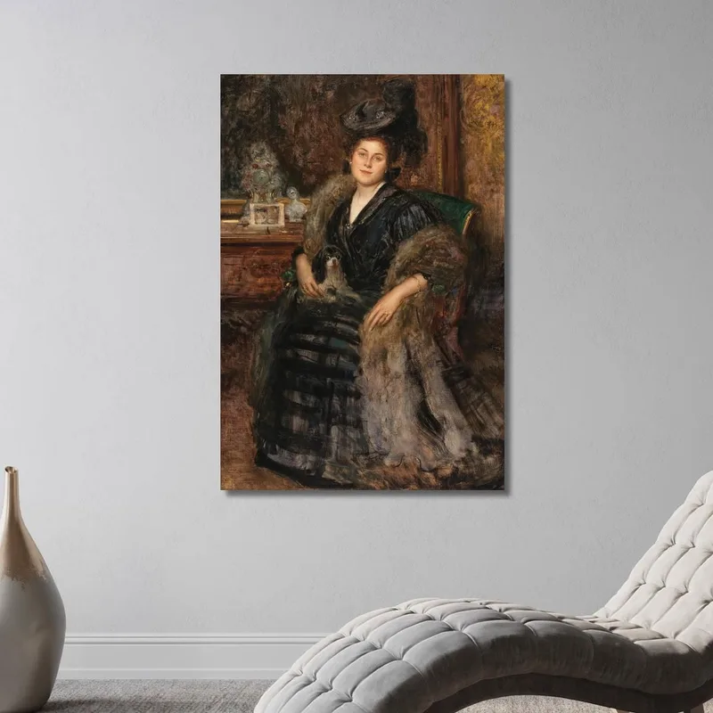 Porträt Seiner Frau Berta (Der Besuch) Eduard Veith