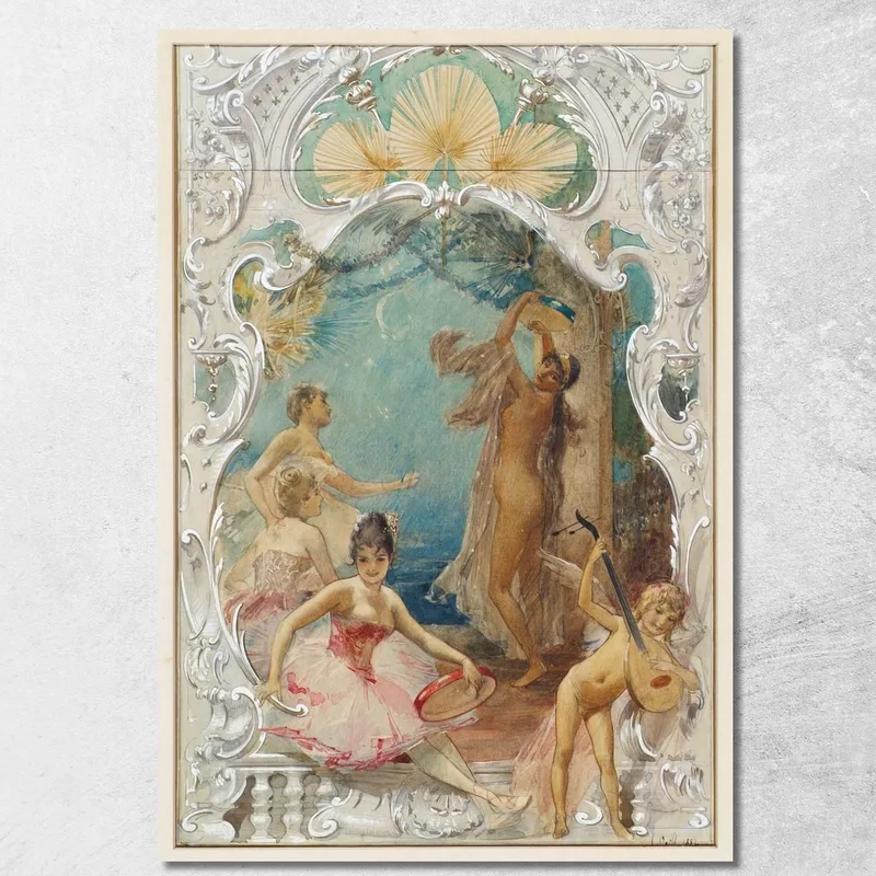 Danza Eduard Veith quadro stampa su tela