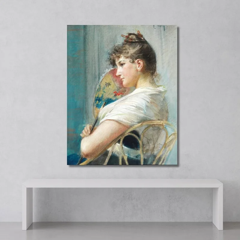The Japanese Fan Eduard Veith canvas print