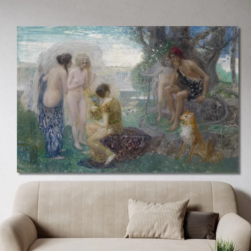 Giudizio Di Paride Eduard Veith quadro stampa su tela