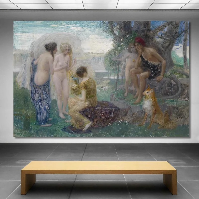 Giudizio Di Paride Eduard Veith quadro stampa su tela