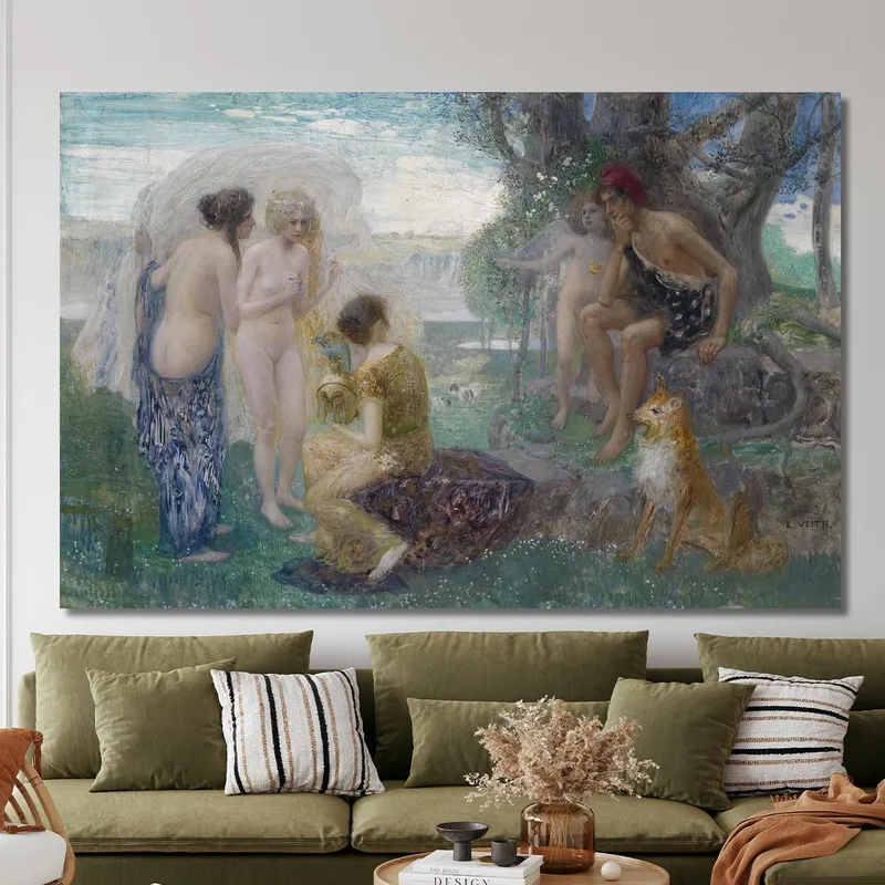 Giudizio Di Paride Eduard Veith quadro stampa su tela