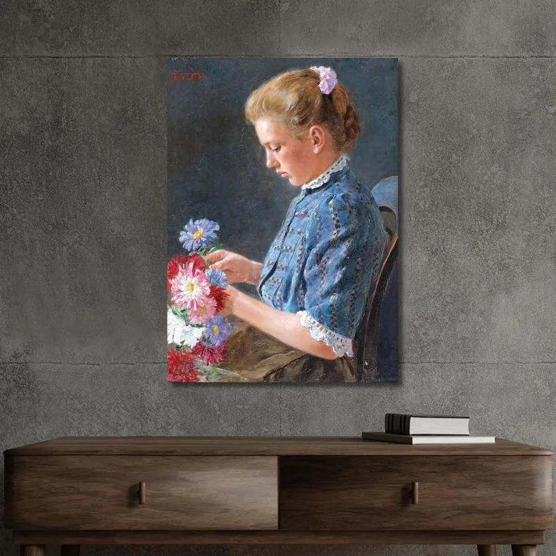 Viennese Girl From The Naschmarkt Eduard Veith canvas print