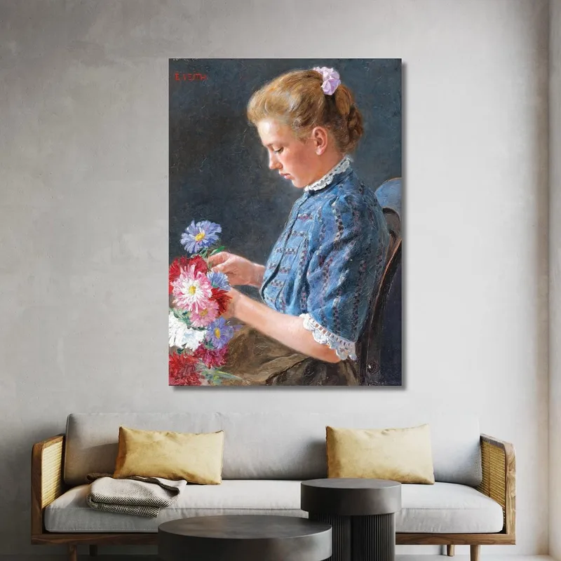 Viennese Girl From The Naschmarkt Eduard Veith canvas print