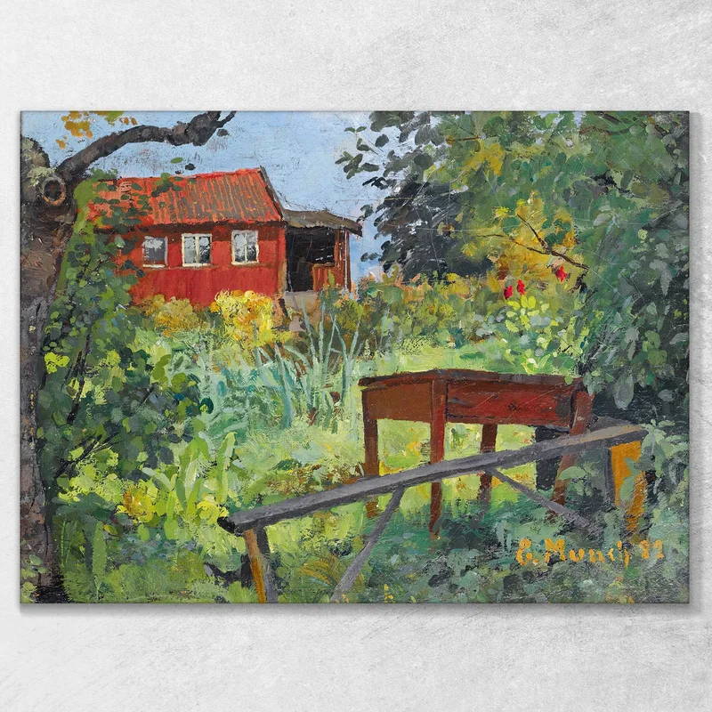 Garten Mit Rotem Haus Edvard Munch