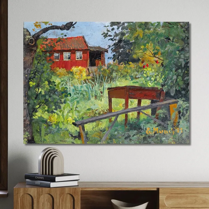 Garten Mit Rotem Haus Edvard Munch