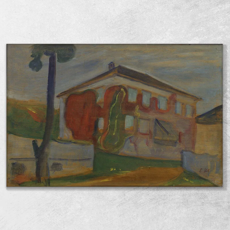 Haus Mit Roter Wilder Weinrebe Edvard Munch