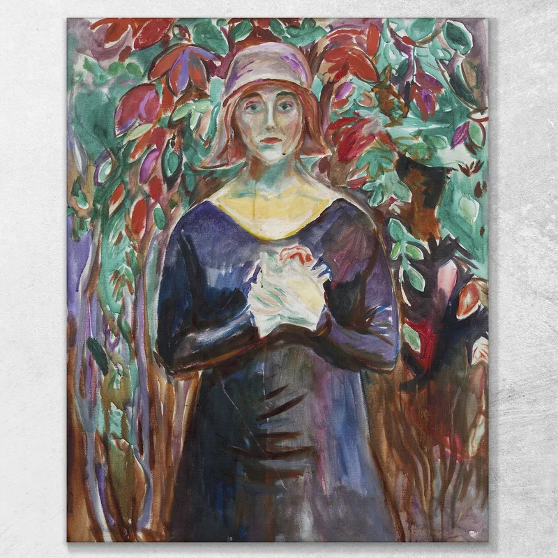 Modelo En El Jardín Edvard Munch