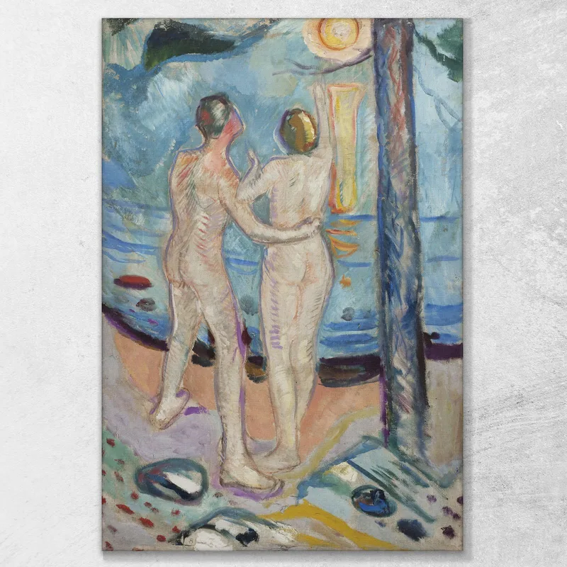 Nude Couple On The Beach Edvard Munch