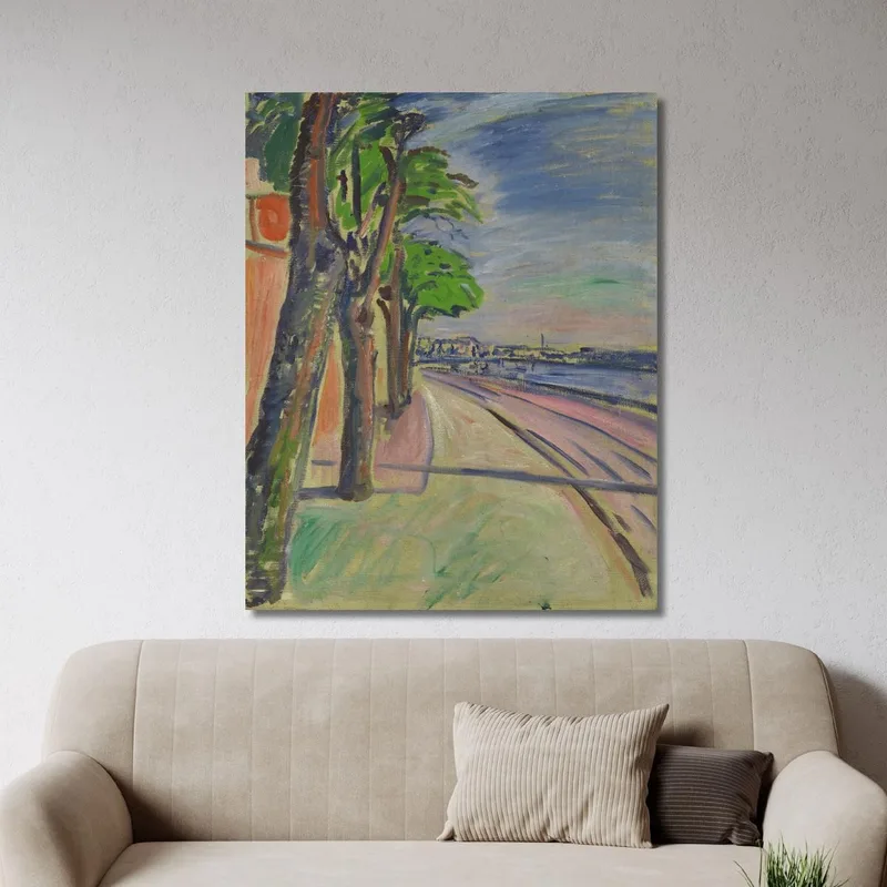 Trees By The Canal Edvard Munch