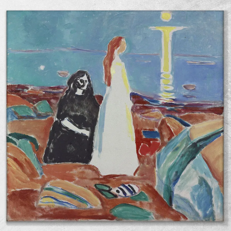 Two Women On The Shore 2 Edvard Munch