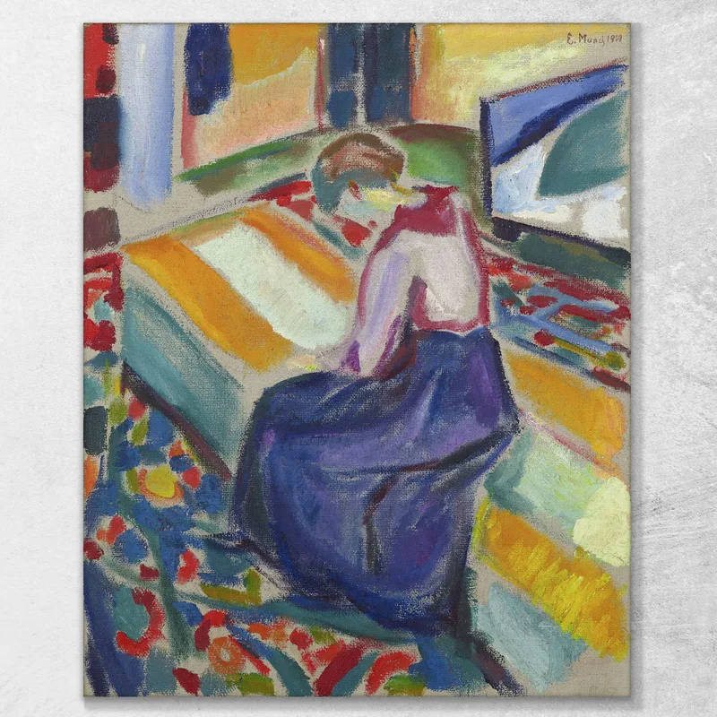 Frau Sitzt Auf Einer Couch Edvard Munch