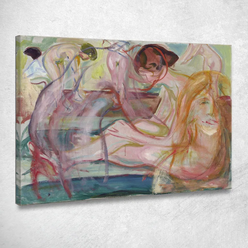 Donne Al Bagno Edvard Munch quadro stampa su tela