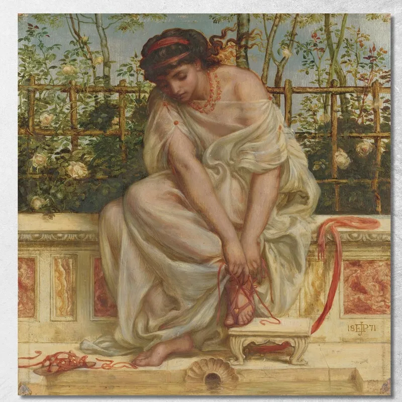 Il Sandalo Edward John Poynter quadro stampa su tela