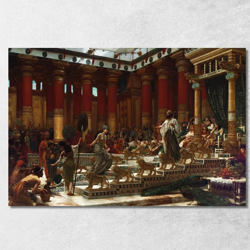 La Visita Della Regina Di Saba Al Re Salomone Edward John Poynter quadro stampa su tela