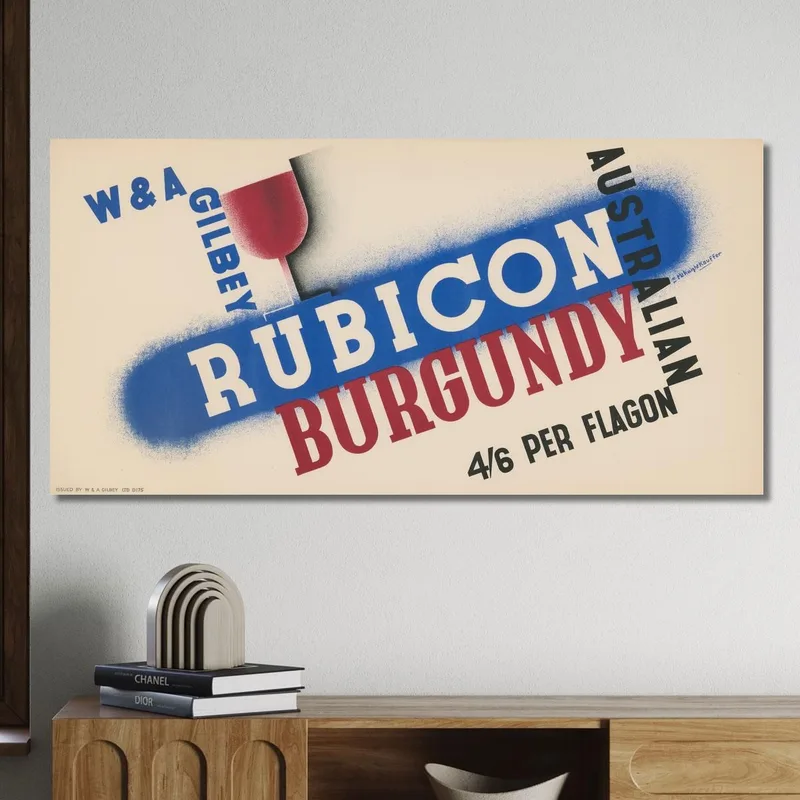 W And A. Gilbey Australian Rubicon Burgundy Edward McKnight Kauffer