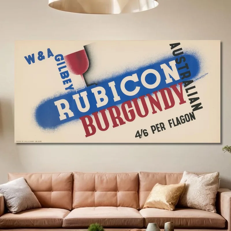 W And A. Gilbey Australian Rubicon Burgundy Edward McKnight Kauffer